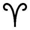 [Aries symbol.]