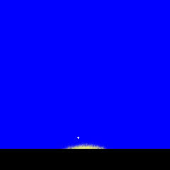 The horizon view of Venus at its first re-appearance as the evening star.
