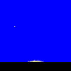 The horizon view of Venus at its furthest distance from the Sun in the evening sky.