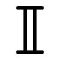 [Gemini symbol.]