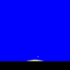 The horizon view of Venus at its first re-appearance as the morning star.