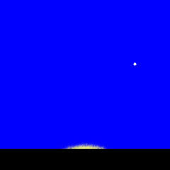 The horizon view of Venus at its furthest distance from the Sun in the morning sky.