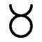 [Taurus symbol.]